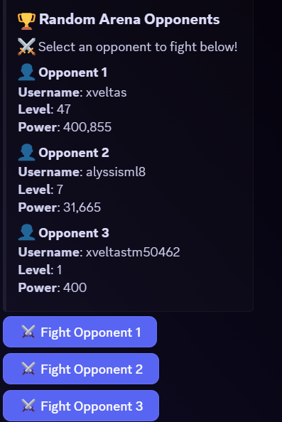Arena PvP